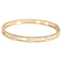 Van Cleef & Arpels Perlee Diamond Bracelet in 18k Yellow Gold 0.69 CTW