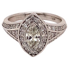 Diamond Ring 14k White Gold 0.45 TCW 4.88g Certified