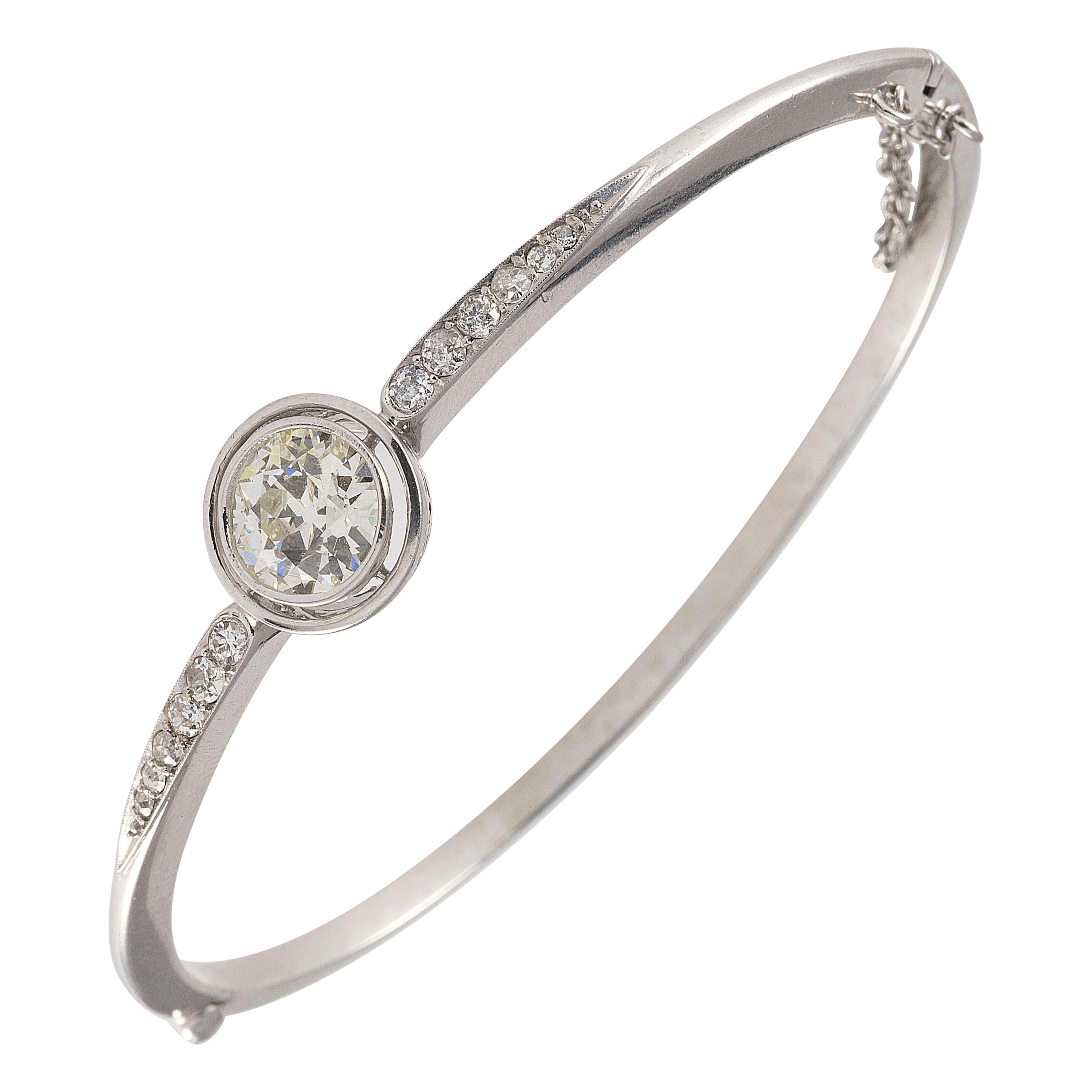 Pulsera de diamantes Art Déco
