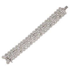 Bracelet à maillons larges en diamants