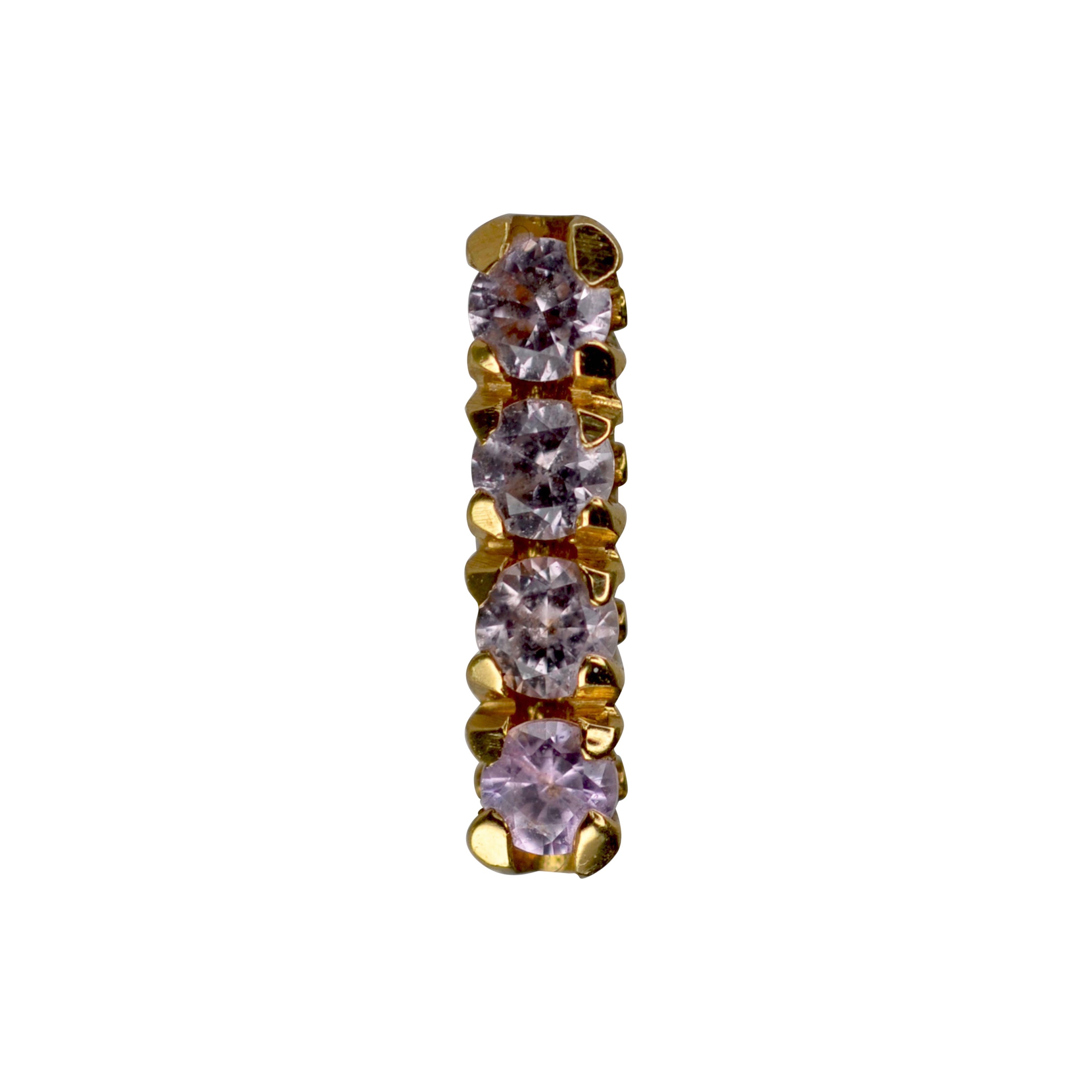 Champagne Garnet Earring Stud in 18 Karat Yellow Gold