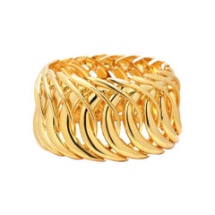 Verdura 'Double Crescent' Yellow Gold Bracelet