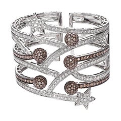 Diamond White Gold 18K Star Bangle