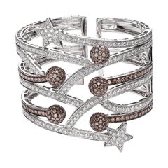 Pulsera Estrella Diamante Oro Blanco 18K