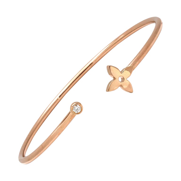 Louis Vuitton, Jewelry, Louis Vuitton Idylle Blossom Twist Cuff Bracelet  8k Rose Gold With Diamond