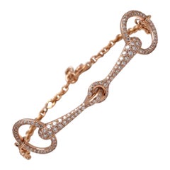 Hermés Filet D'or Rose Gold Diamond Bracelet