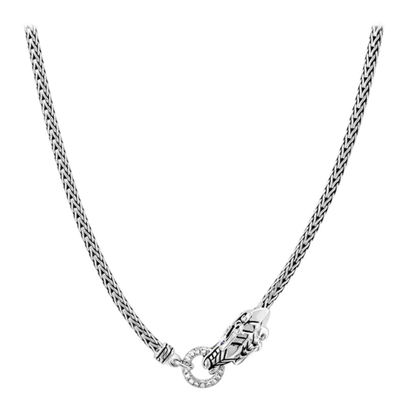 John Hardy Legends Naga Necklace with Diamonds NBP6017882BSPDIX For Sale