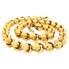 Collana in oro giallo massiccio Pomellato Grani di Riso originale del 1994, unica nel suo genere