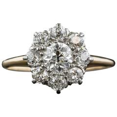Victorian Diamond Cluster Engagement Ring