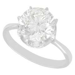 Antique 2.01 Carat Diamond and White Gold Solitaire Ring