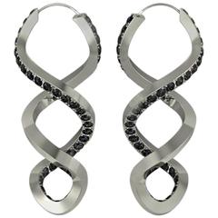 Henk Stallinga & Sparkles Black Diamond and Gold Earrings 5