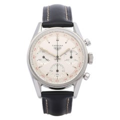 Vintage Heuer Carrera 2447T Men Stainless Steel Chronograph Watch