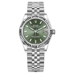 Rolex Datejust Green Dial Stainless Steel Oyster Jubilee Men's Watch 278274