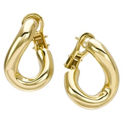 Paire de boucles d'oreilles classiques Groumette en or jaune 18 carats