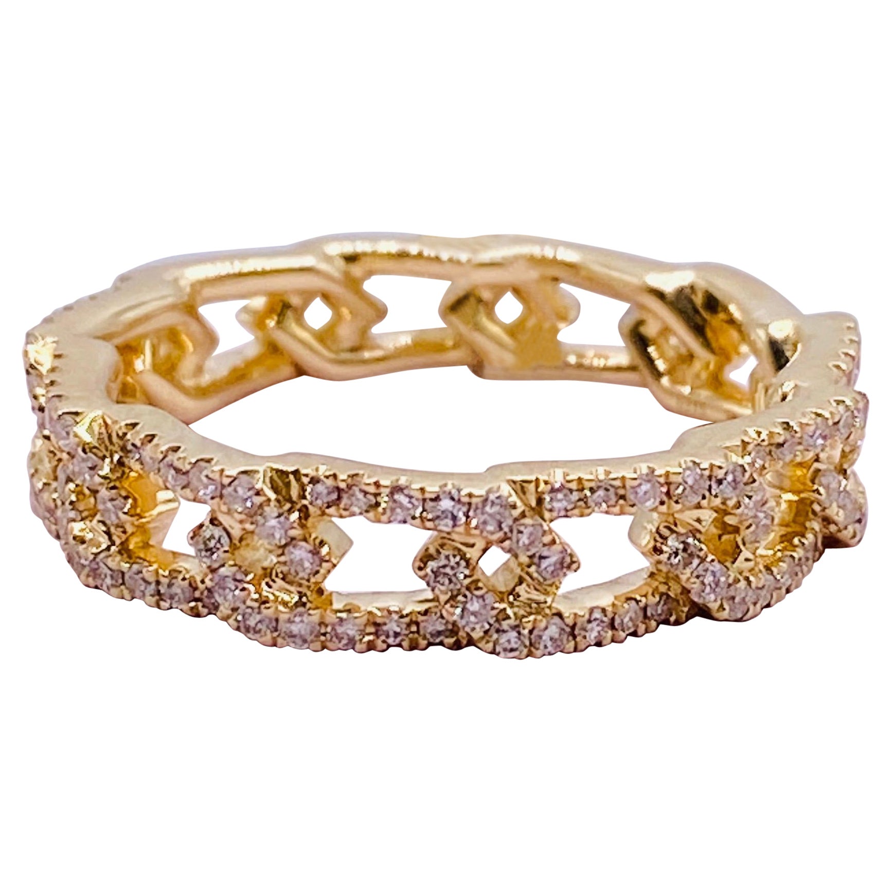 Pave Diamond Yellow Gold Ring