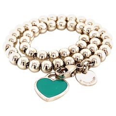 Tiffany & Co Estate Ball Bracelet 7.75" 4 mm Sterling Silver 6 Grams