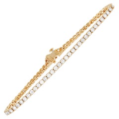 LB Exclusive 18K Yellow Gold 2.84 Ct Diamond Tennis Bracelet