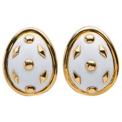 Tiffany & Co. Jean Schlumberger Enamel Gold Earrings