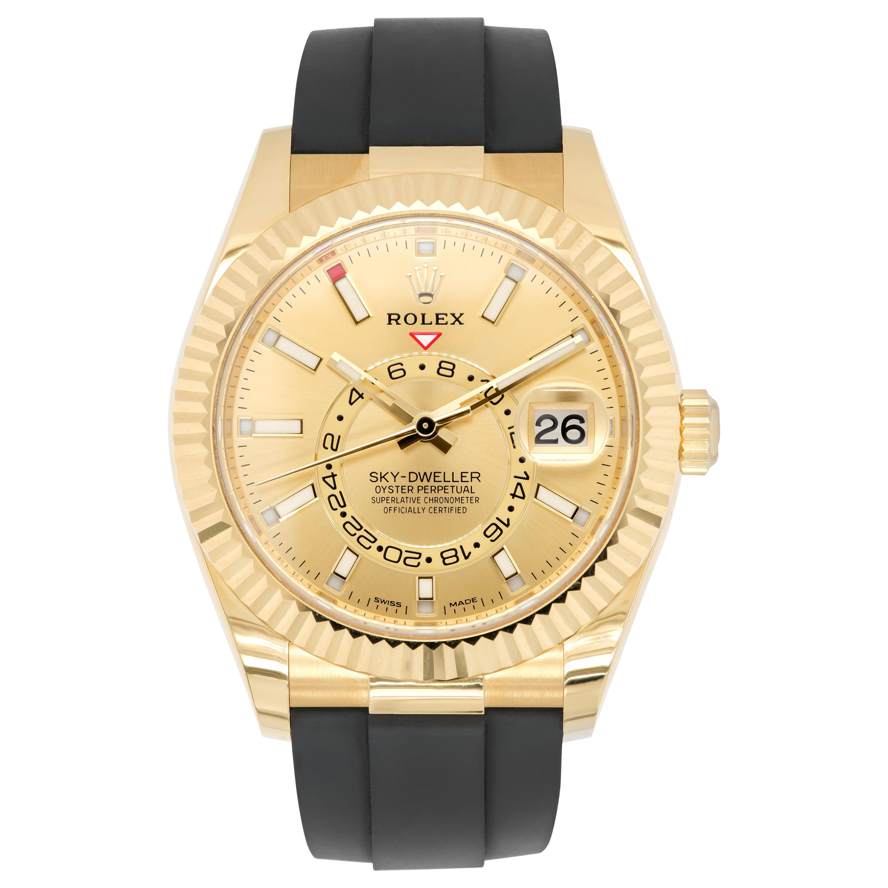 Rolex Rose Gold SkyDweller Annual Calendar GMT Automatic Wristwatch