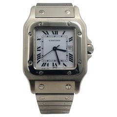Cartier Santos Carree Ref. 2960 Stainless Steel White Dial Watch