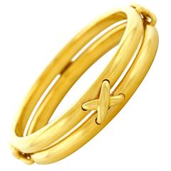 1960s Chaumet Liens de Chaumet Gold Bangle Bracelet