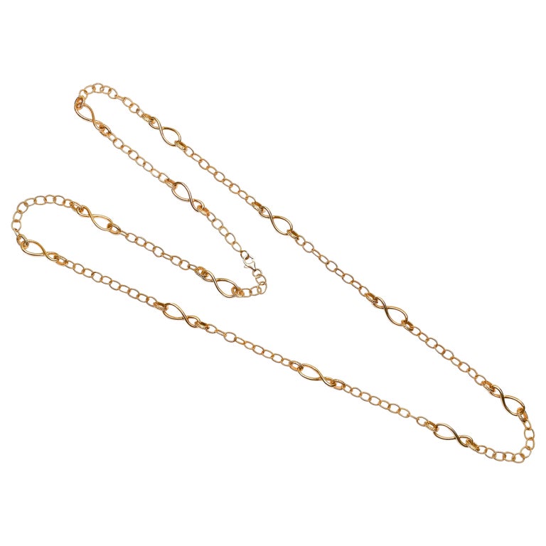 Gold Long Chain Necklace For Sale at 1stDibs