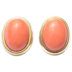 Cellino Coral Gold Earrings