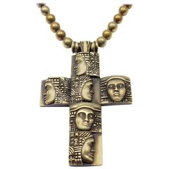 Barry Kieselstein-Cord Woman Of The World Gold Cross Pendant Necklace