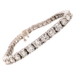 Bracelet tennis en or blanc 14 carats