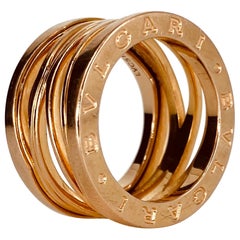Bvlgari 18k Rose Gold B ZERO1 3 Band Ring - Size 6