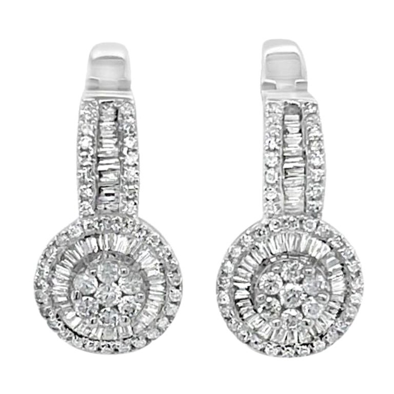 Imperial Jewels 18ct White Gold 0.31ct Diamond Earrings For Sale
