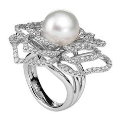 South Sea Pearl Diamond Ring