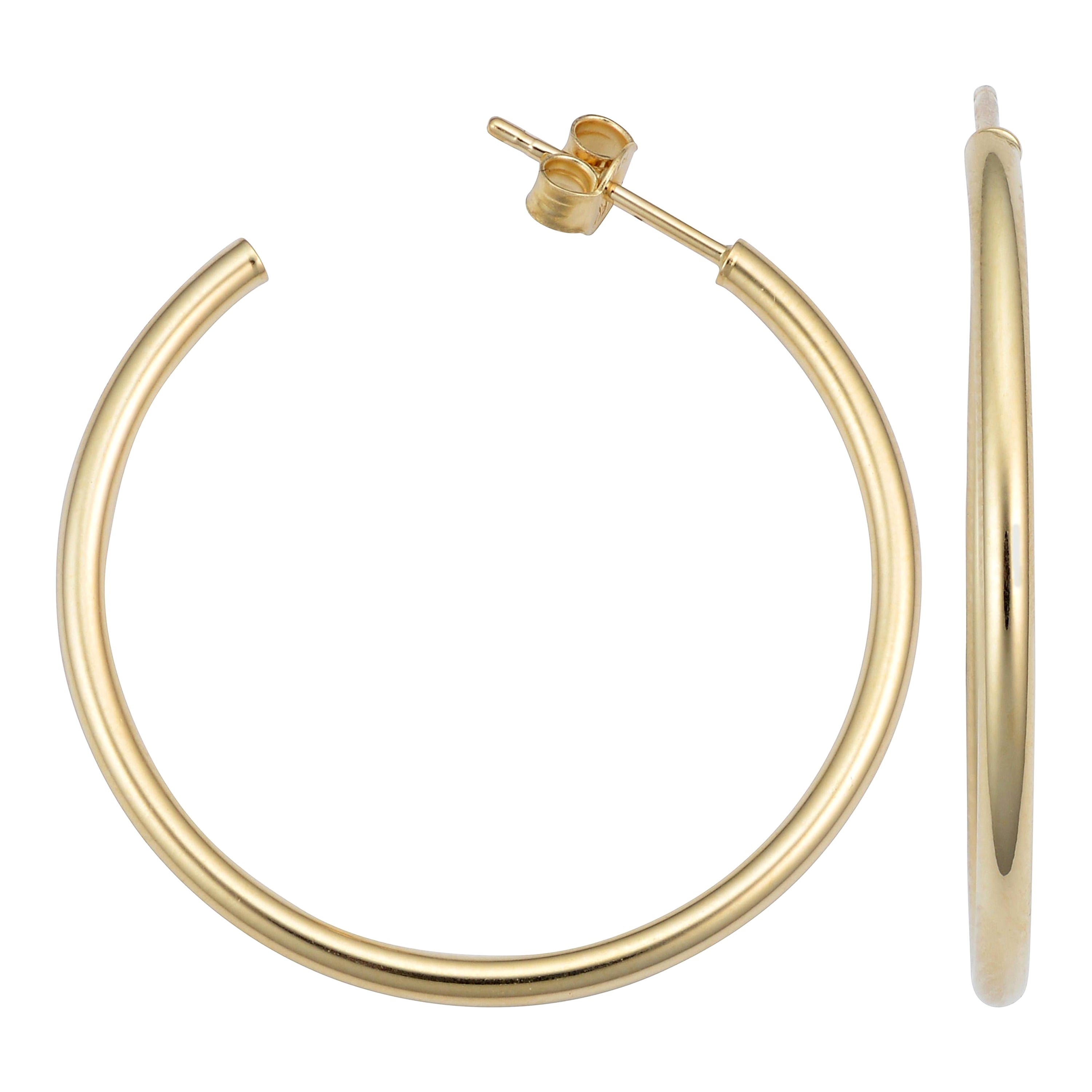 14 Karat Yellow Gold Hoop Earrings
