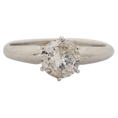 GIA 0.72 Carat Round Brilliant Diamond White Gold Ring 14k