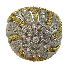 18 Karat White Gold and Diamond Ring