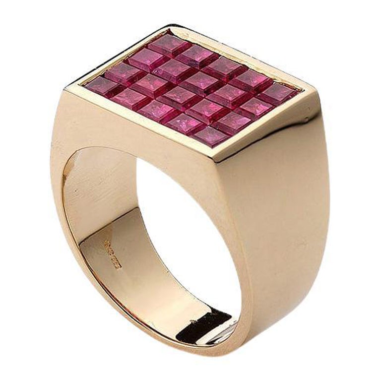 Rubies and Diamond Gold Ring