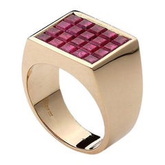 Rubies and Diamond Gold Ring