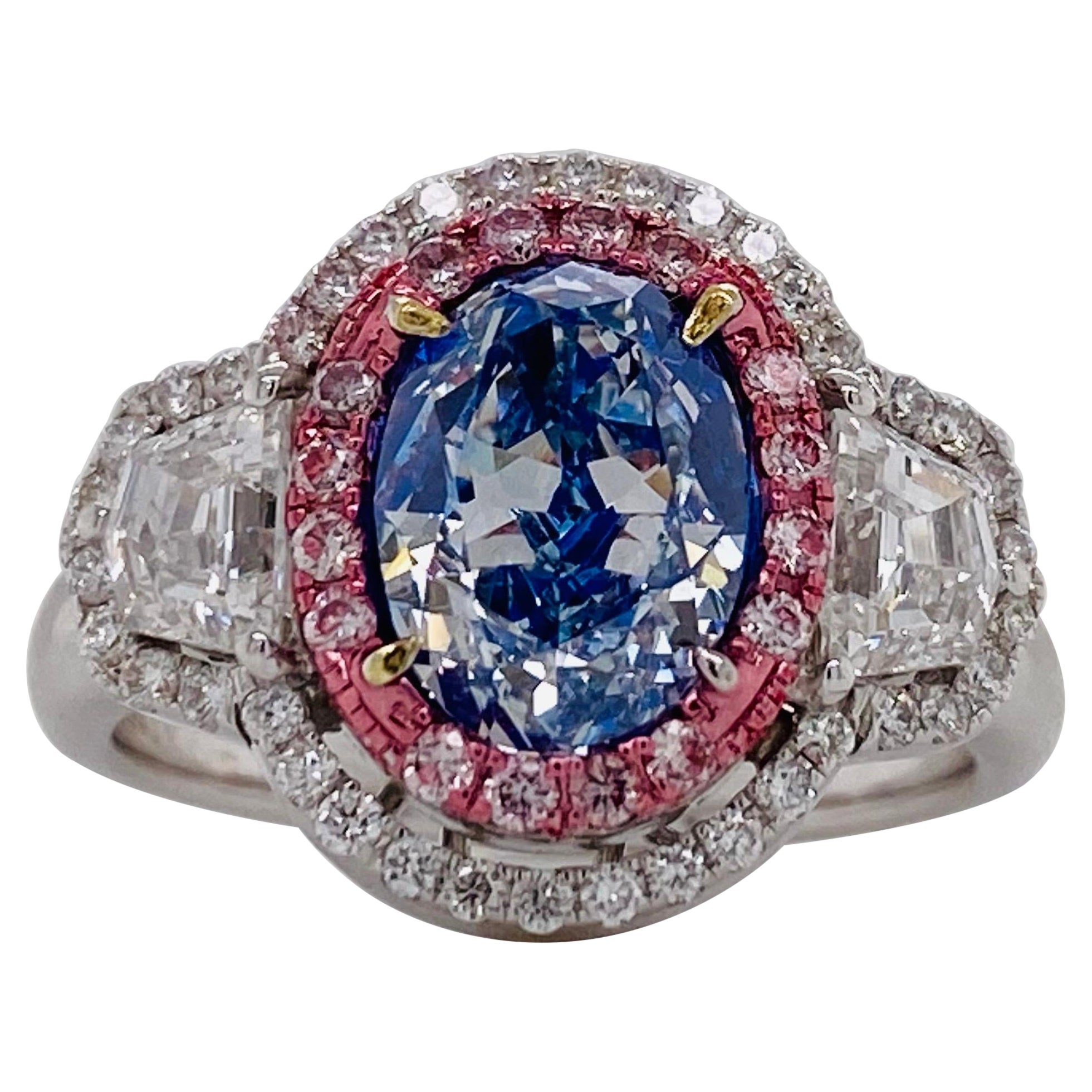 Emilio Jewelry GIA Certified 2.00 Carat Fancy Bluish Green Diamond Ring