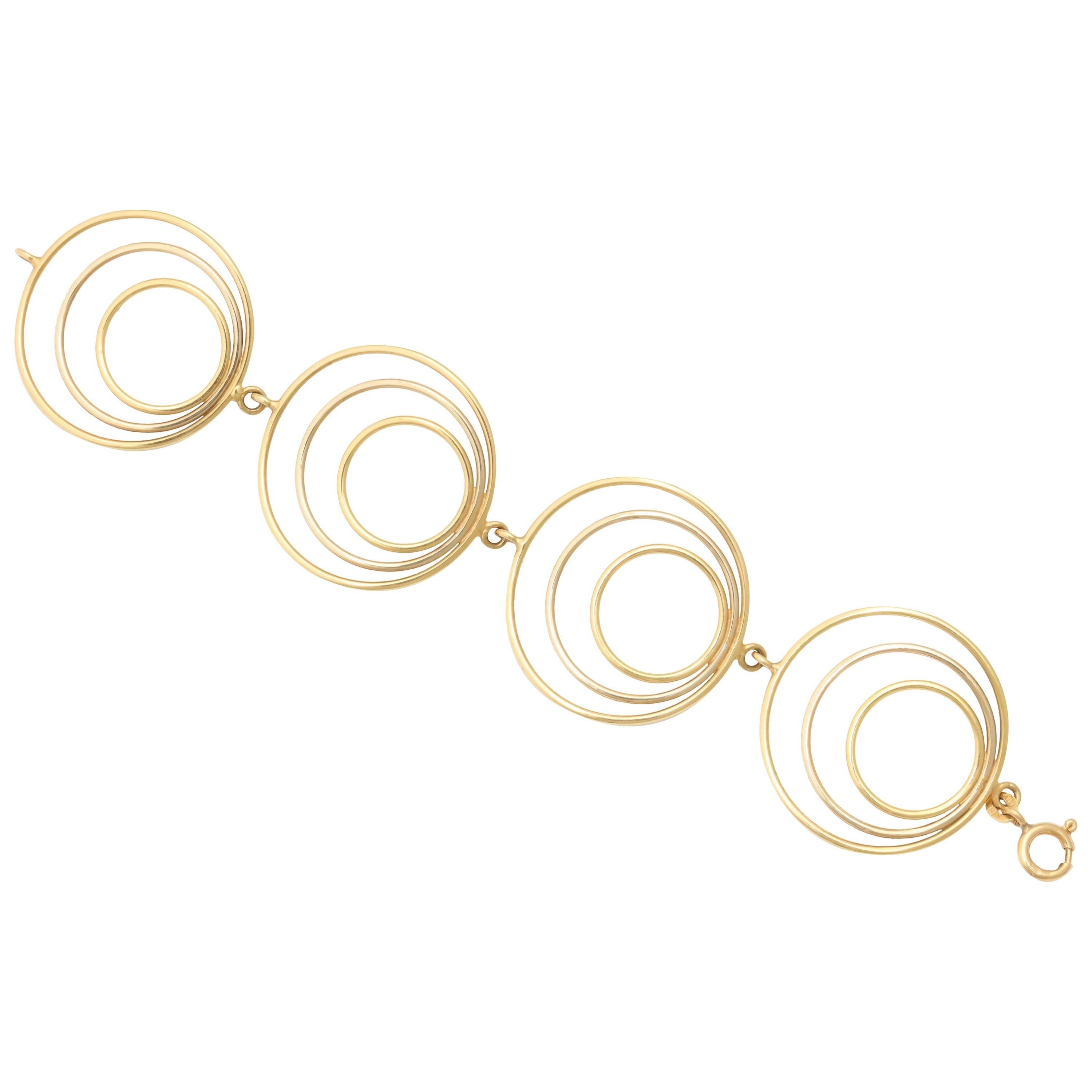 Handmade Gold Spiral Bracelet