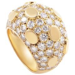 Van Cleef & Arpels Diamond Gold Dome Ring