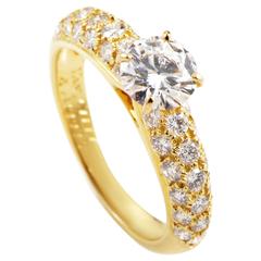 Vintage Van Cleef & Arpels Diamond Gold Engagement Ring