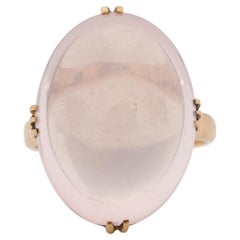 Vintage 18K Yellow Gold Approx. 18.3 Ct Cabochon Lavender Moonstone Fashion Ring