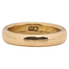 Dated 1895 Victorian 18K Gold Men's Smooth Comfort Fit Stackable Wedding Band