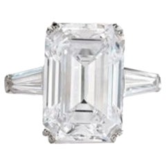 GIA Certified 3.51 Carat Emerald Cut Diamond Ring