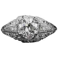 1.02ct Diamond Art Deco Ring