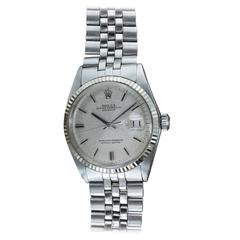 Rolex White Gold Oyster Perpetual Datejust Self Winding Wristwatch Ref 1601