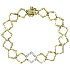 Tiffany & Co. Paloma Picasso Diamond Gold Link Bracelet