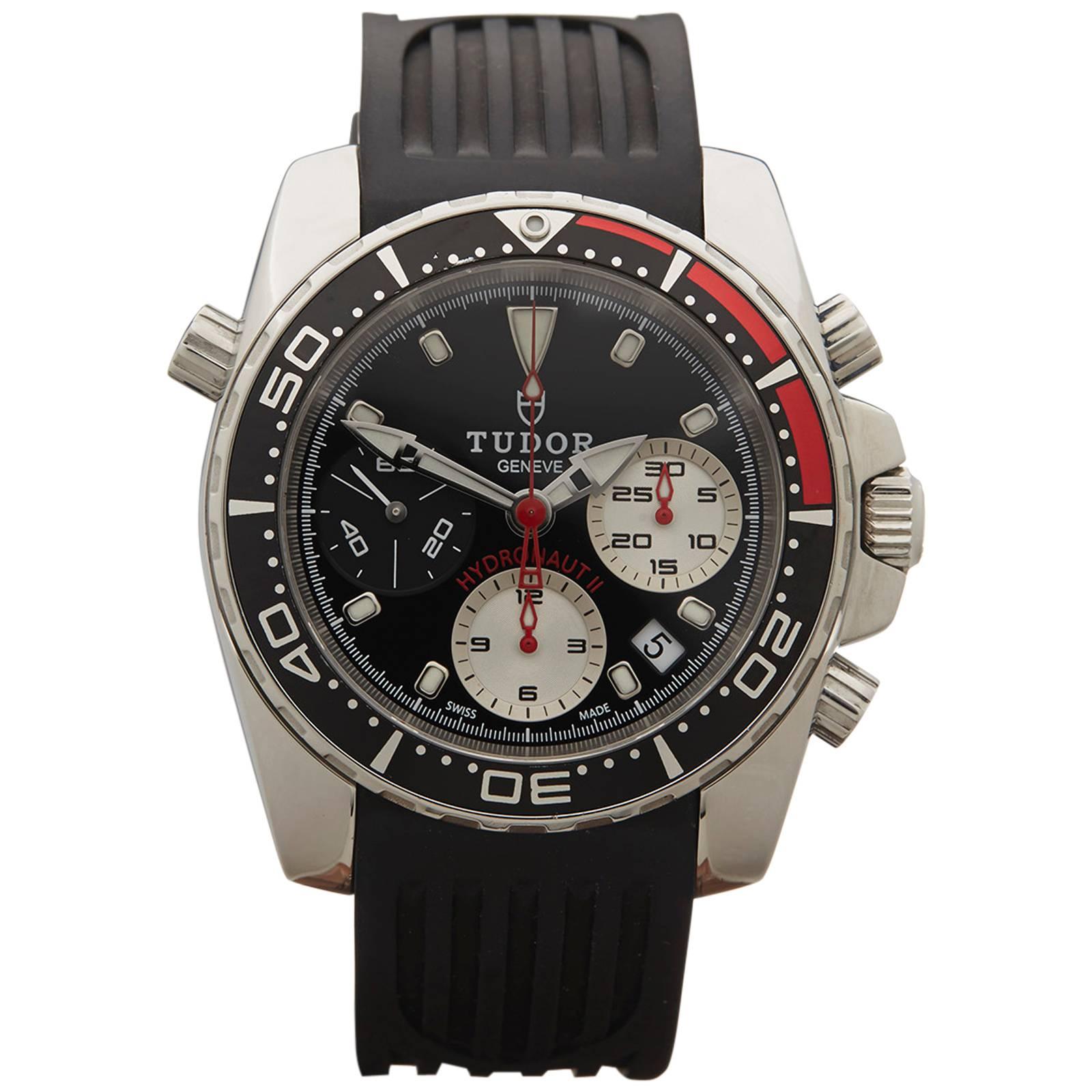 Tudor Stainless Steel Hydronaut II Chronograph Stainless Steel Wristwatch