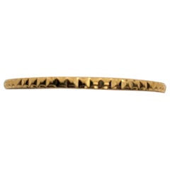 21kt Gold Bangle Bracelet 9.70 Grams, Stamped AS21K, Diamond Cut Design 2.75 In