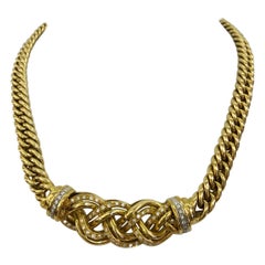 Halskette aus 18 Karat Gold mit Diamanten